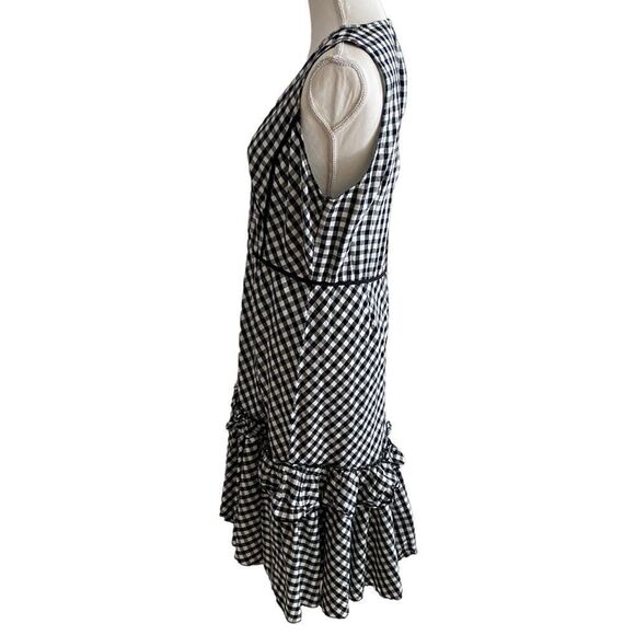 TOME Collective Gingham Ruffle Hem Dress Size 14 - Picture 6 of 9